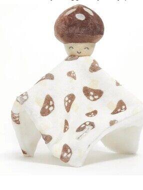 Dream Gro Plush Mushroom Comforter Lovey - Brown & Cream